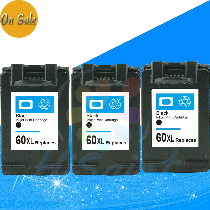 Новые Поступления 3 Пакетов Черный для HP 60XL Hp60 HP60XL картридж Deskjet F4288 F4210 F4280 F4293 F4230 680