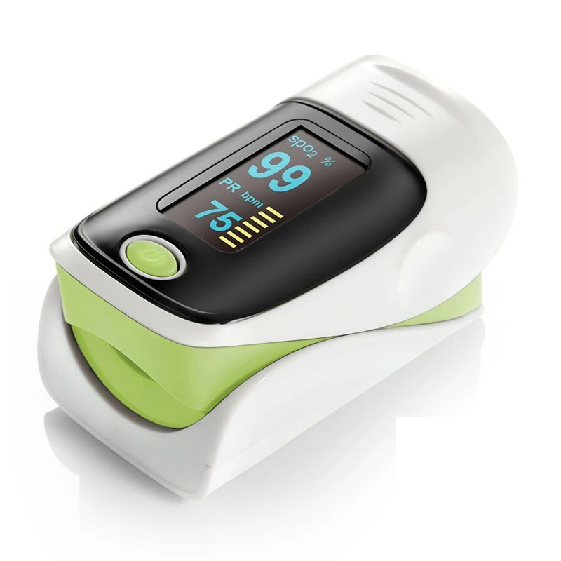 Оксиметр данных Пальчиковый Пульсоксиметр De Pulso De Dedo цифровая литиевая батарея Пульс медицинское оборудование 5 Colore Health Care Пульсоксиметр палец - Цвет: Зеленый
