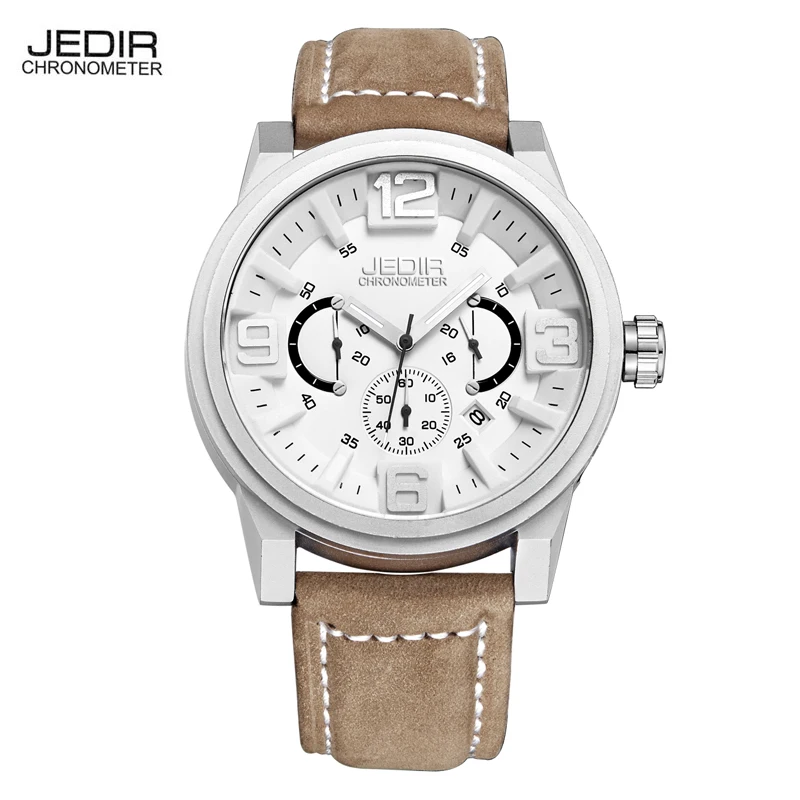 

Relogio Masculino Luxury JEDIR Watches Men Genuine Leather Watches Multifunction Quartz Watch 30M Waterproof Wristwatch N15