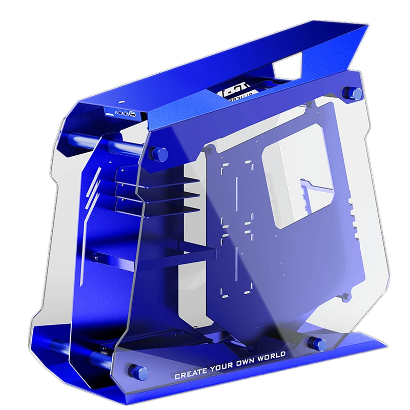 Zeaginal Blueberry flash Gaming ATX чехол из алюминия и закаленного стекла Модный для
