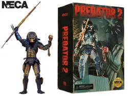 NECA Predator 2 Городской охотник видео игра внешний вид копье трофей череп умный диск 7 "фигурка игрушки