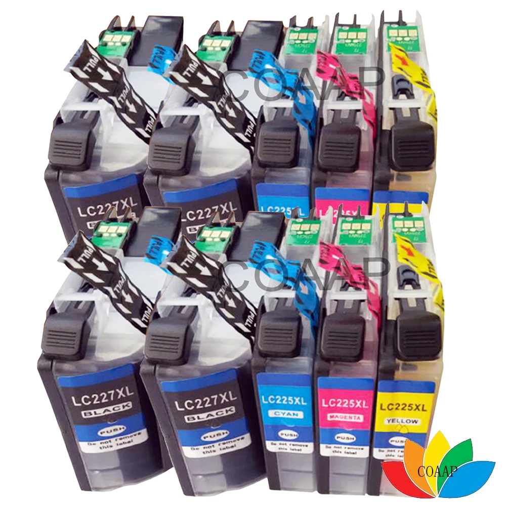 

10 printer cartridges compatible for Brother 223XXL 225 227 LC-223 XXL LC-225 LC-227 with Chip