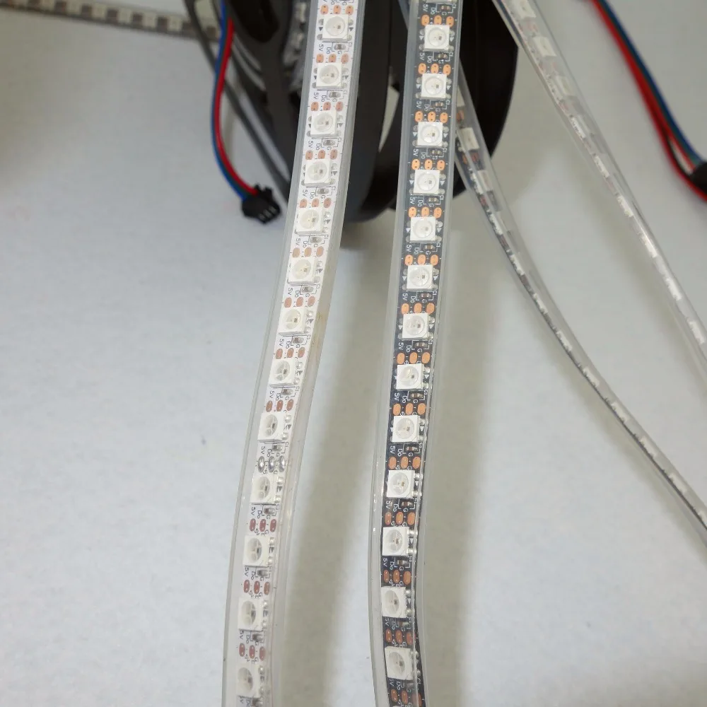 Адресуемые 2 м 100 светодиодов/м DC5V SK6812 светодиодные пиксельные полосы RGB полный