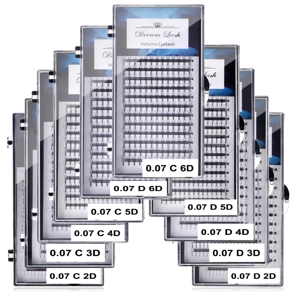 2D 3D 4D 5D 6D веера объемное наращивание ресниц индивидуальный Премиум Cilios предварительно сделанный русский кластер инструмент для макияжа глаз 12 линий