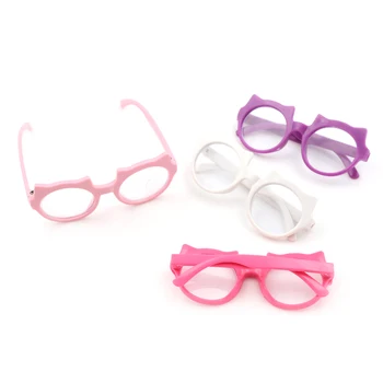 

1Pcs Random Color Toys Kid Gift Cute Doll Glasses Fit 18 Inch Girl Round Glasses Doll Accessories