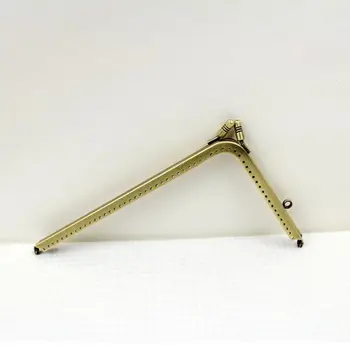 

16.5*9CM L shape Smooth bronze Right Angle Coins Purse Frames Metal Kiss Clasp Bags accessory for sewing 10 pcs/lot