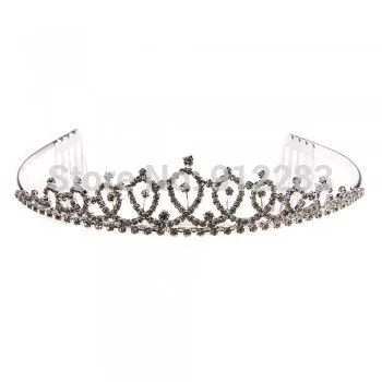 

Free Shipping 10 Pcs Silver Plated Jewelry Rhinestone Bride Headband Tiara Hair Band + Comb #50863