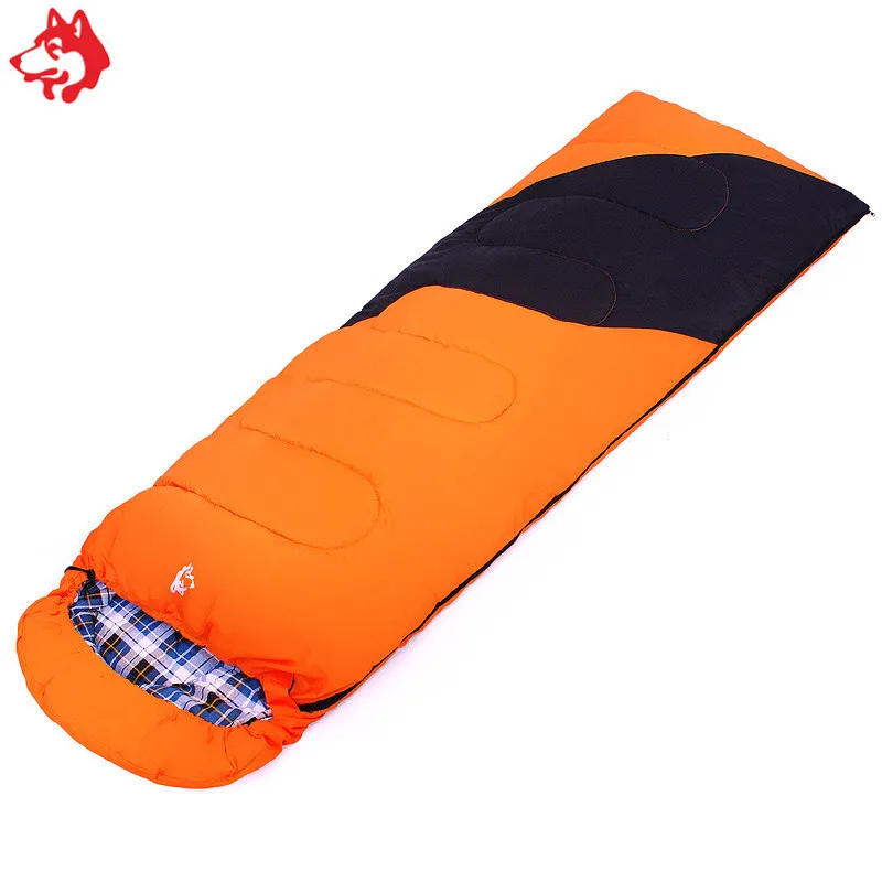 Хлопковый конверт, спальный мешок, открытый, водонепроницаемый, для кемпинга, снаряжение-5 градусов Цельсия, оранжевый/синий/армейский зеленый, спальные мешки - Цвет: Orange
