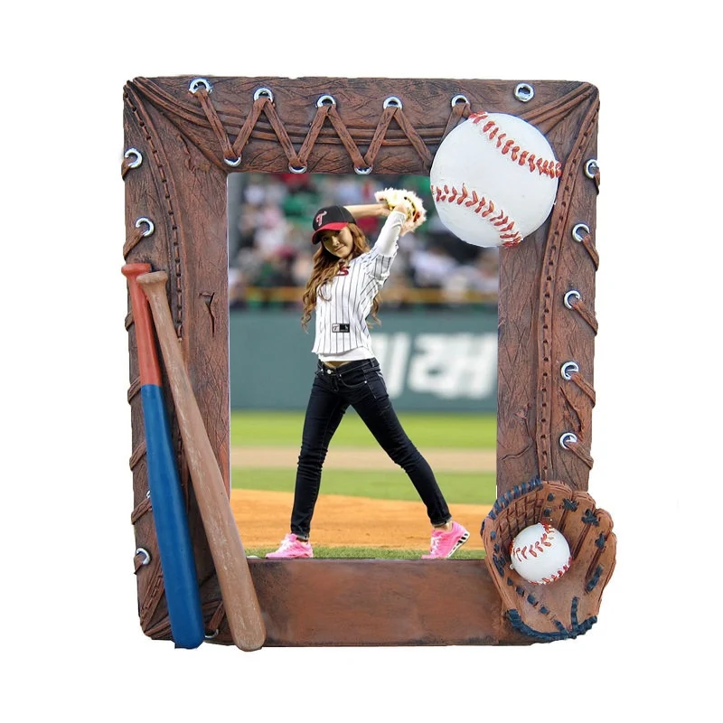 photo frame baseball  gift hand painting creative 3R 5 inch