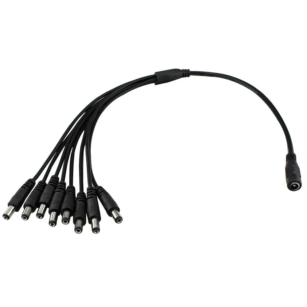 

1 Female to 2 4 8 Male DC Power Splitter Plug Cable for CCTV Security Camera Power Supply Adapter r20