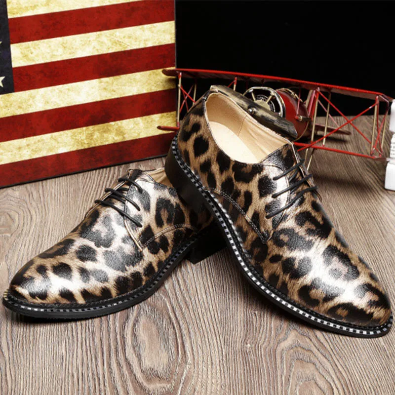 mens leopard print shoes for sale