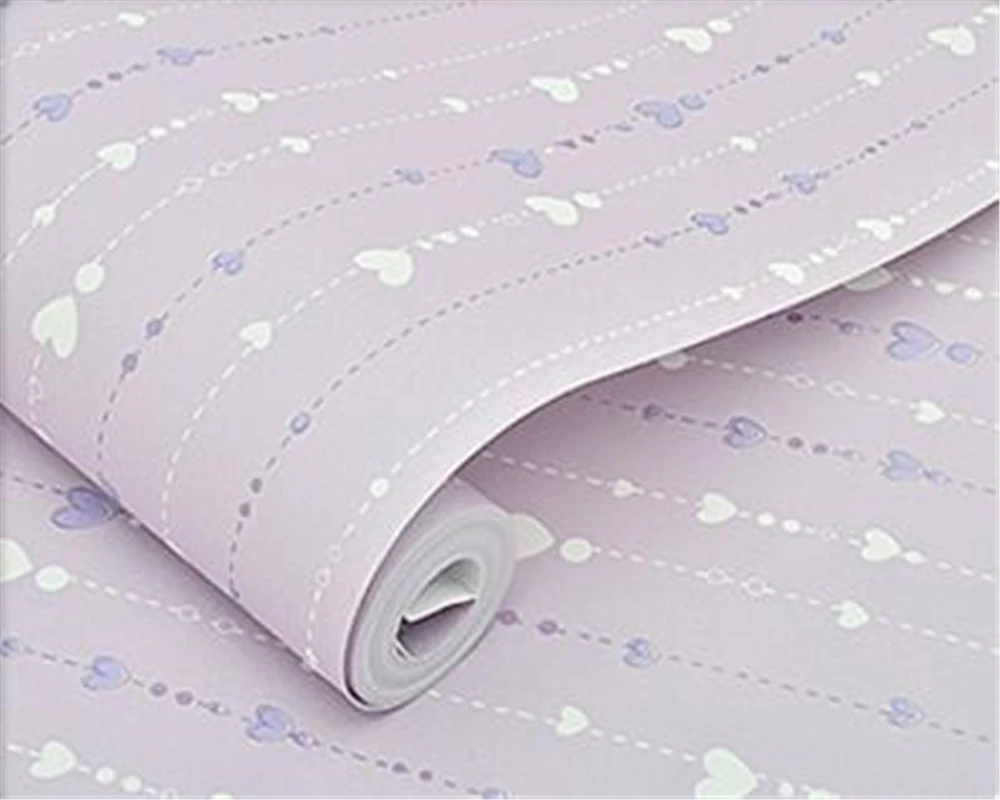 Beibehang Modern wallpaper child room stars pink, red, purple cute cartoon children bedroom warm wallpaper roll papel de parede