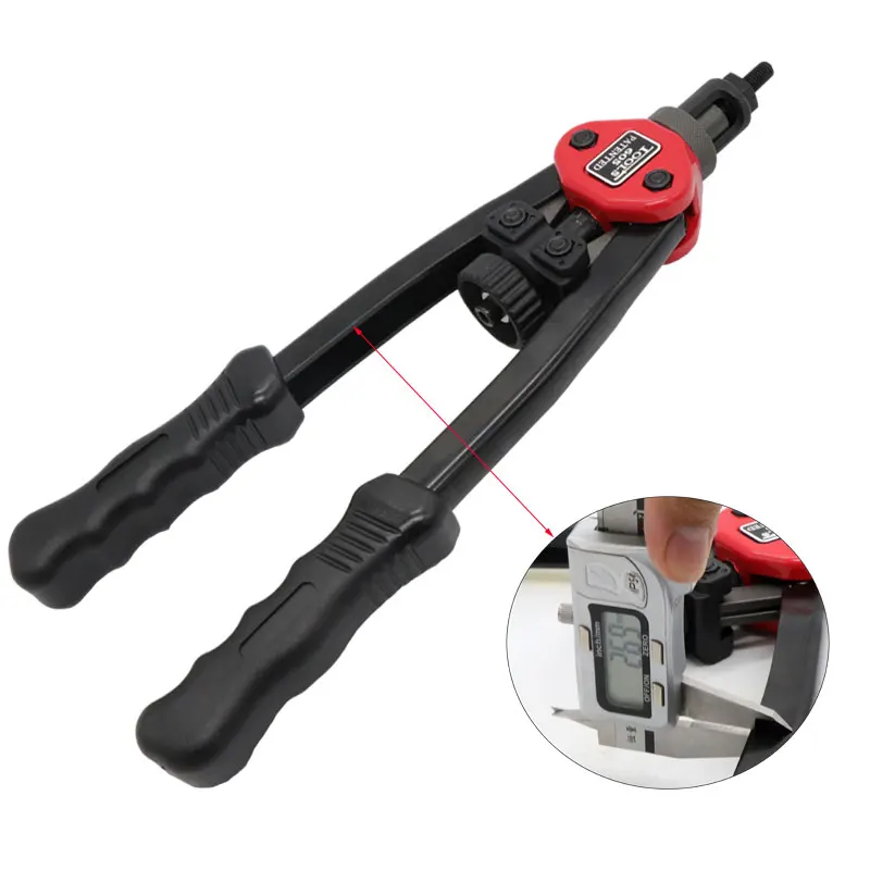 Hand Threaded Rivet Nuts Guns Riveter Riveting Rivnut Tool Nuts 605 606 Double Insert Manual for M3/M4/M5/M6/M8/M10 Nut