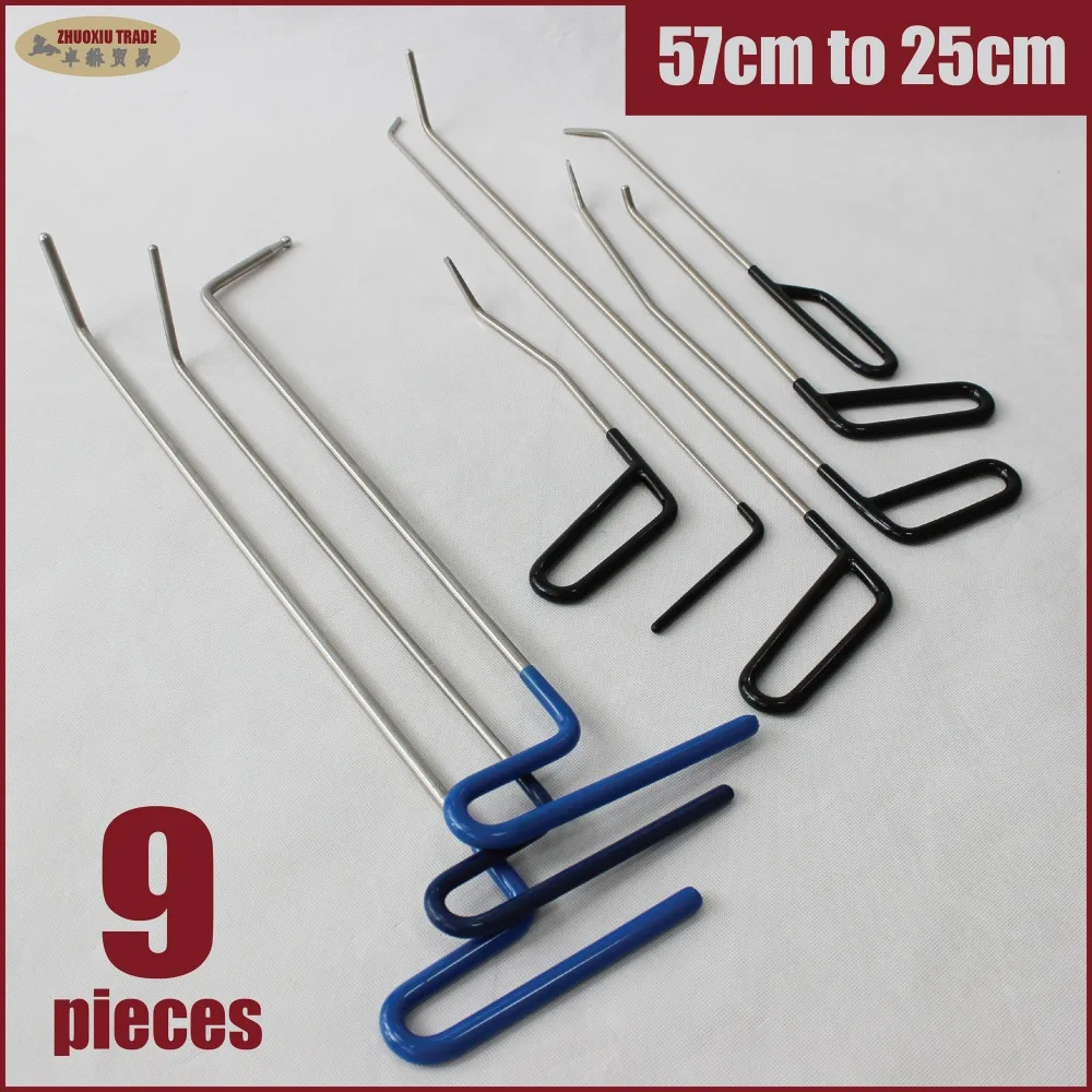 

Car Dent Puller PDR Handtools Auto Body Tools Paintless Dent Repair Tool Set PDR Rods pry bar metal sheet prybar hood hook pull