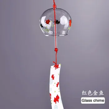 

8pcs/pack 7cm*8cm Hand Drawing Glass Windchime Top Popular Friend Gift Windchime Beautiful Hanging Home Decorative