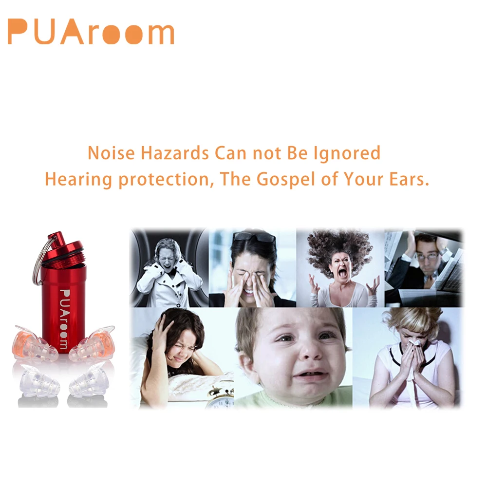 PUAroom High Fidelity EarPlugs With Case&2 Different Sizes Reusable Noise Cancelling Earplugs for Musicians Concerts DJ and More PUAroom High Fidelity EarPlugs With Case&2 Different Sizes Reusable Noise Cancelling Earplugs for Musicians Concerts DJ and More