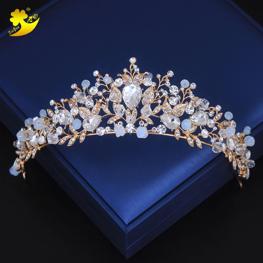 Xinyun Свадебные голову диадемы для Для женщин невесты кристалл диадемы Короны свадебные аксессуары для волос ювелирные изделия головной убор