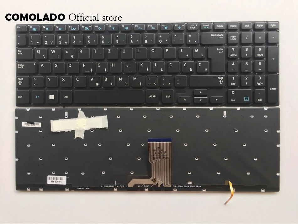 

WB West Balkans keyboard for Samsung 880Z5E 870Z5E 770Z5E 780Z5E 670Z5 670Z5E Black AND Silver with backlit keyboard WB layout