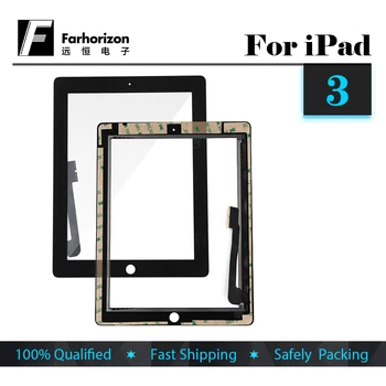 

50 PCS For iPad 3 LCD Digitizer Glass Replacement Touch Display Screen Front Glass Panel & Free Shipping