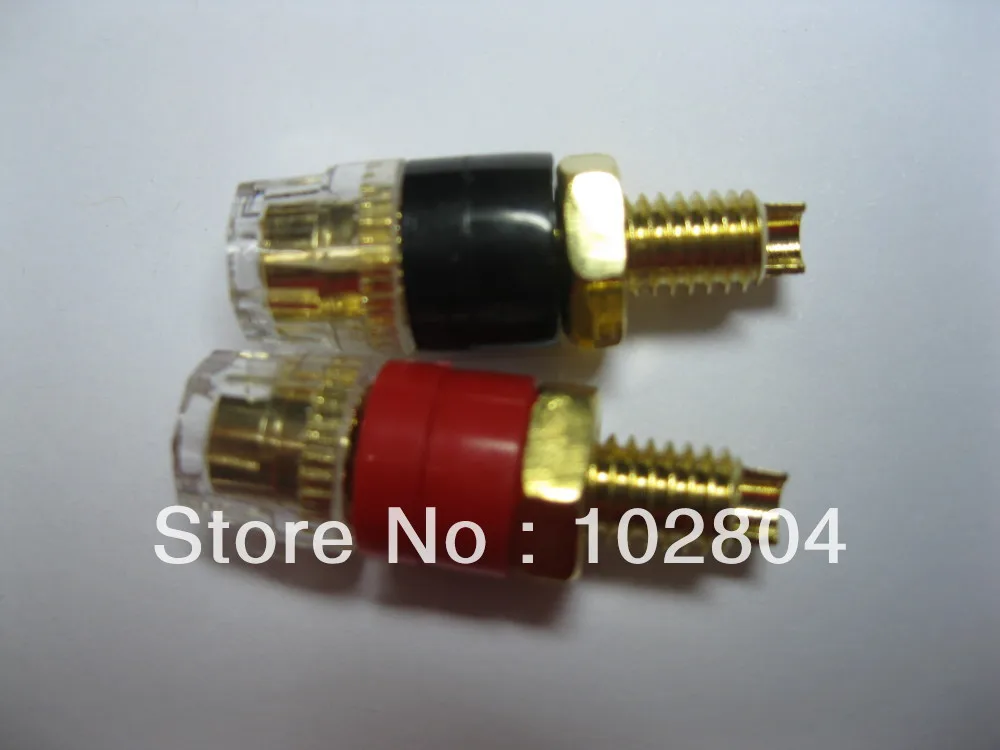 

Audio Speaker Cable Binding Post Connector Gold Plated Solder Type S 32mm 2 colors Red & Black 10 pcs per lot