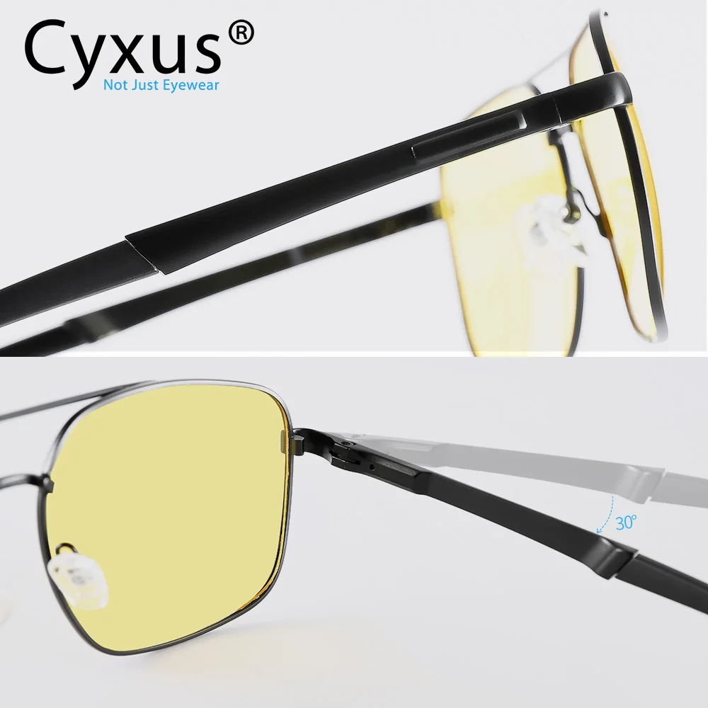Cyxus классические УФ 400 поляризованные солнцезащитные очки негабаритных квадратных унисекс оттенков с UVA UVB защита 1002
