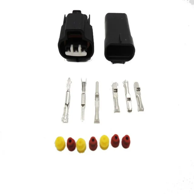 Denso 10 set Fuel Injector Plug Car Waterproof 3 Pin way Electrical