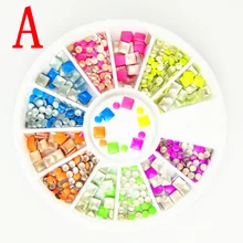 DHBH- 1 шт 9 цветов 3D в форме бабочки глина фимо для дизайна ногтей ломтик кусочки наклейка штук