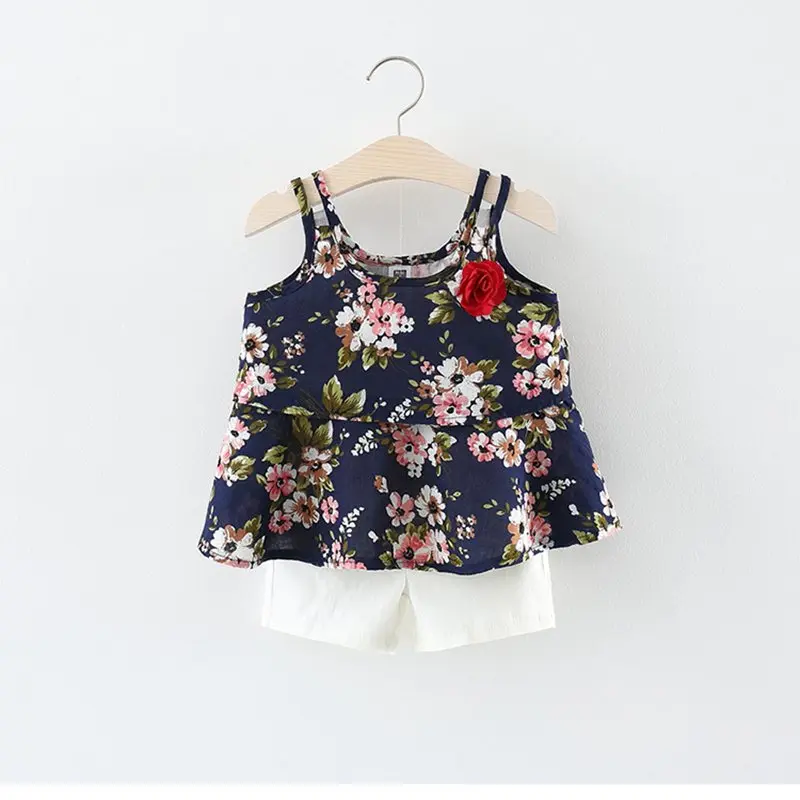 New Born Baby Girls Clothing Sets Princess Dress Tops+Hot short Pants 2 Pcs Kids Outfits Sets 2018 Children Summer Clothes Set (8)