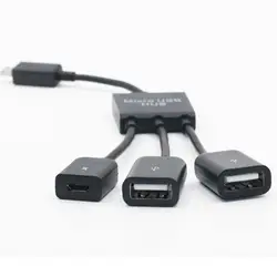 3 порты Micro USB OTG концентратор Кабельный адаптер конвертер для Мобильные Телефоны Планшеты PC XXM8