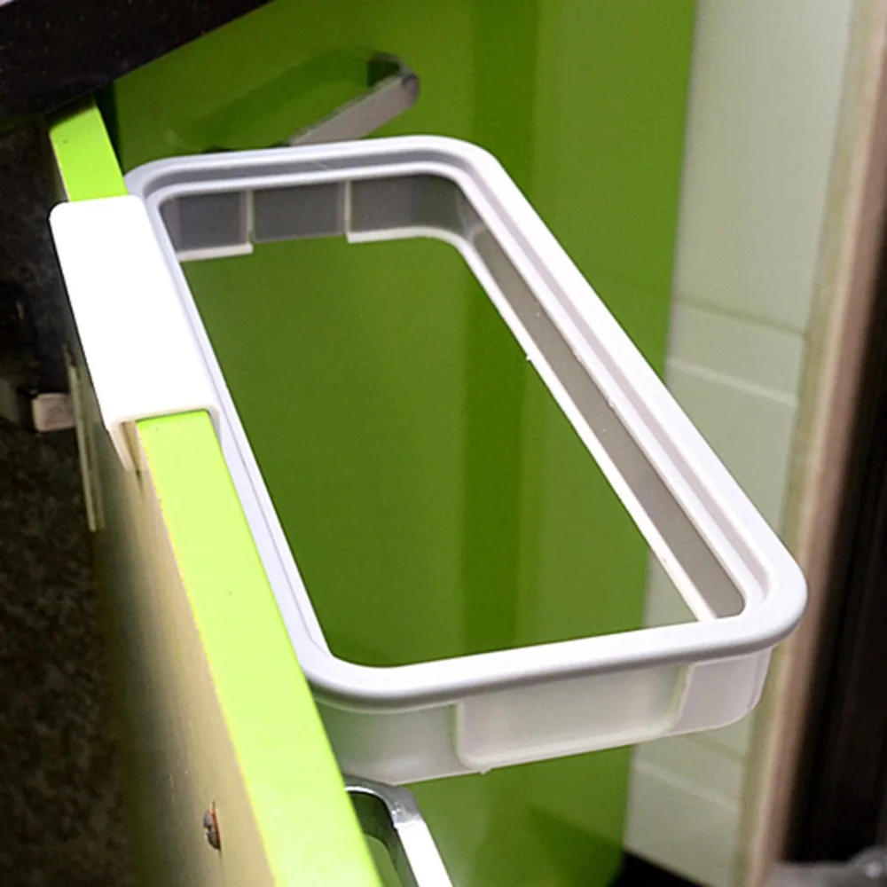 2018 المطبخ شماعات القمامة التخزين رف كيس النفايات حامل دولاب الباب الخلفي مجلس الوزراء الباب الخلفي حامل تخزين أدوات مطبخ