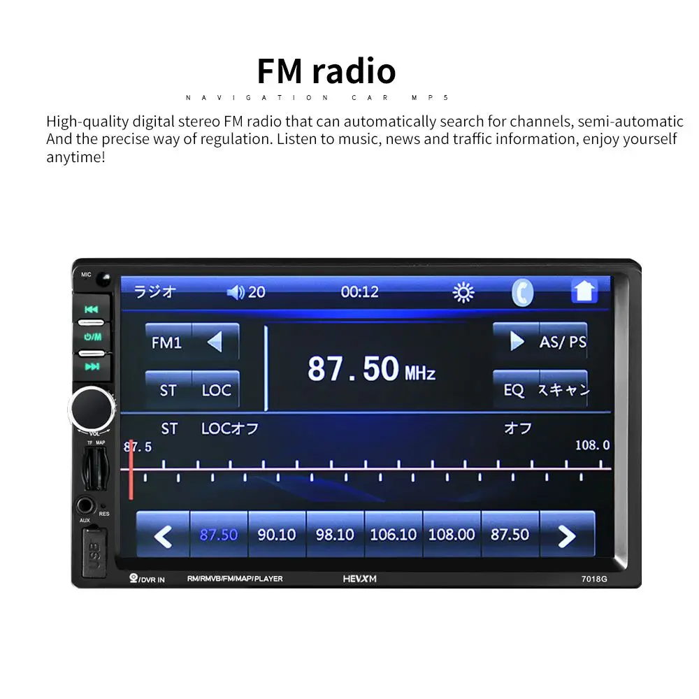 2 Din Car Multimedia Player+GPS Navigation with Steering wheel control 7in HD Touch Screen Bluetooth Autoradio MP5 Video Stere 2 Din Car Multimedia Player+GPS Navigation with Steering wheel control 7in HD Touch Screen Bluetooth Autoradio MP5 Video Stere