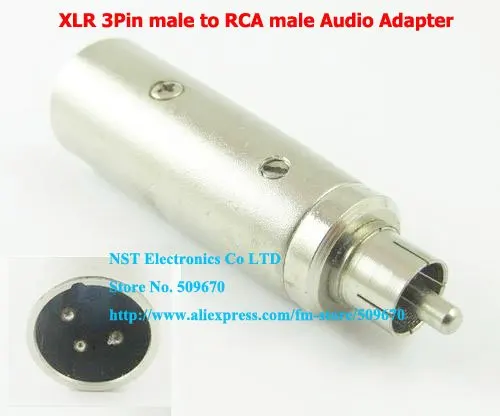 

Free Shipping /10pcs/High Quality Microphone Audio Adapter Connector XLR 3Pin male to RCA male New