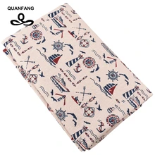 QUANFANG anchor series/хлопчатобумажная льняная ткань для самостоятельного шитья и шитья дивана, скатерти/занавески, сумки, материал подушки полуметра