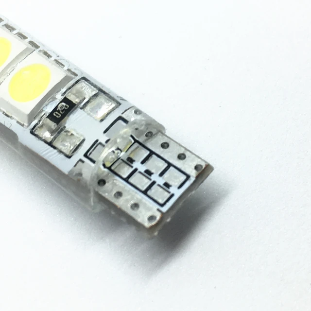 4PCS T10 W5W LED 6 SMD 194 2825 WY5W Auto Parking Bulb Silica Gel Waterproof Wedge Light Silicone Shell Car Reading Dome Lamp 2