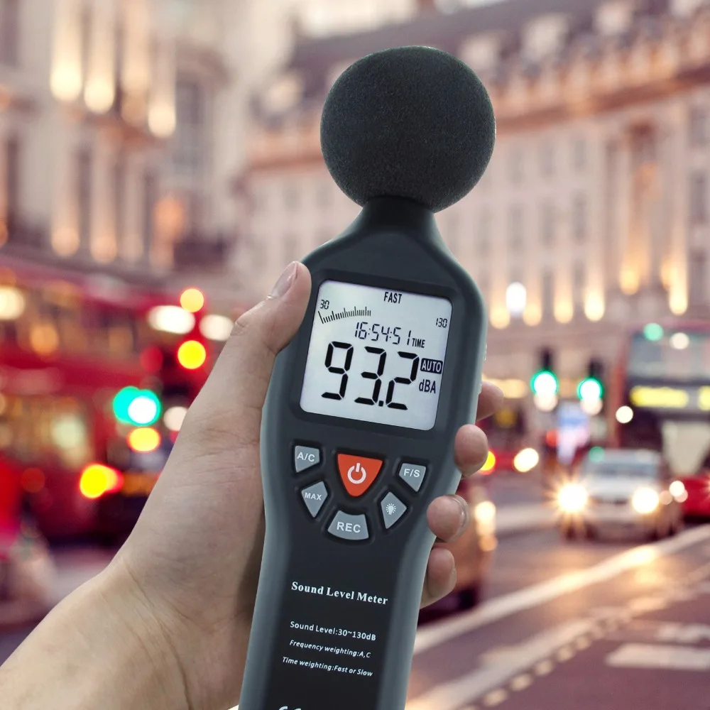 Digital Sound Level Meter Decibel 30dB - 130dB W/ Data Logging Function CD Software Noise Tester Recorder 2