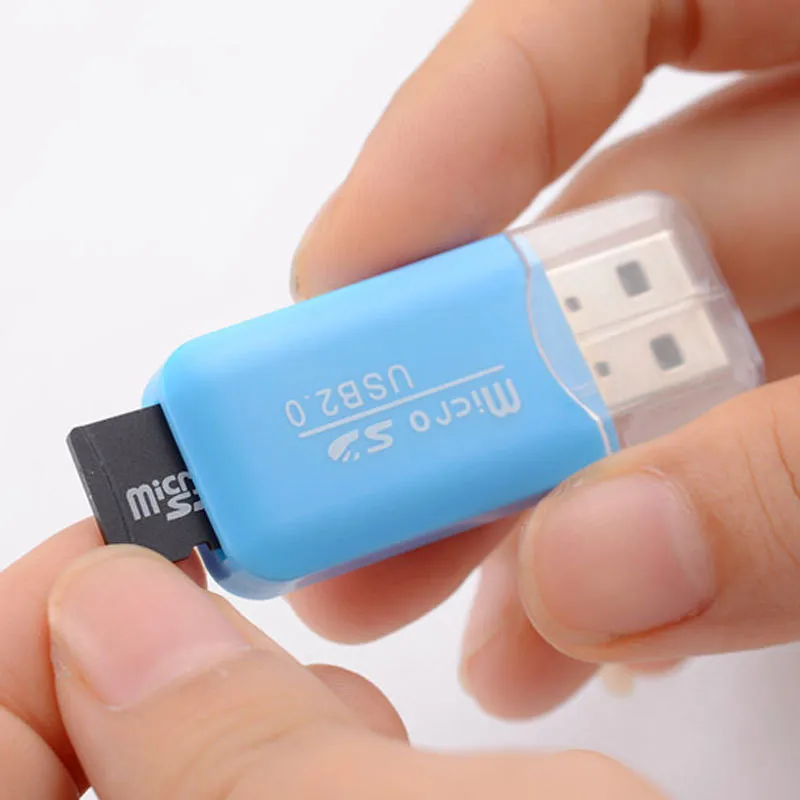 FFFAS высокое качество мини USB 2,0 кард-ридер для Micro SD карты TF карты адаптер Plug and Play красочный выбор для ПК MP3 MP4