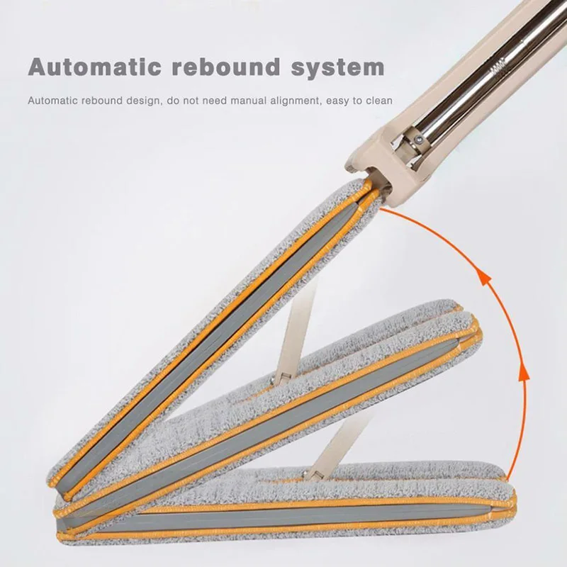 Double Sided Mop Tile Wood Floor Microfiber No Hand Wash Mop with 4 Cloth for Home Zazzera in legno piastrellata Trapeador UYT