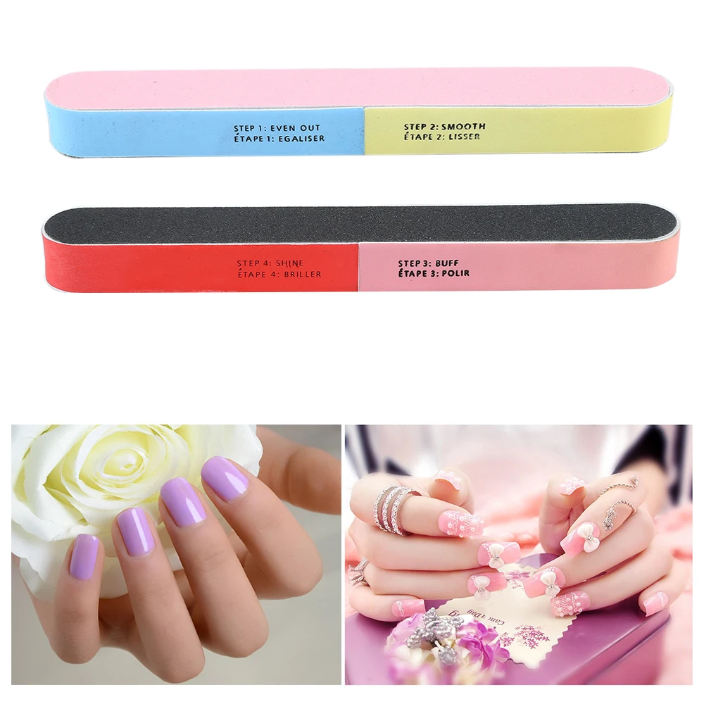 

1PCS Nail File Buffer Six Side Sponge Nail File Manicure Tool Nail Art Polish Sandpaper Strip Bar Polishing Tool Nail Care