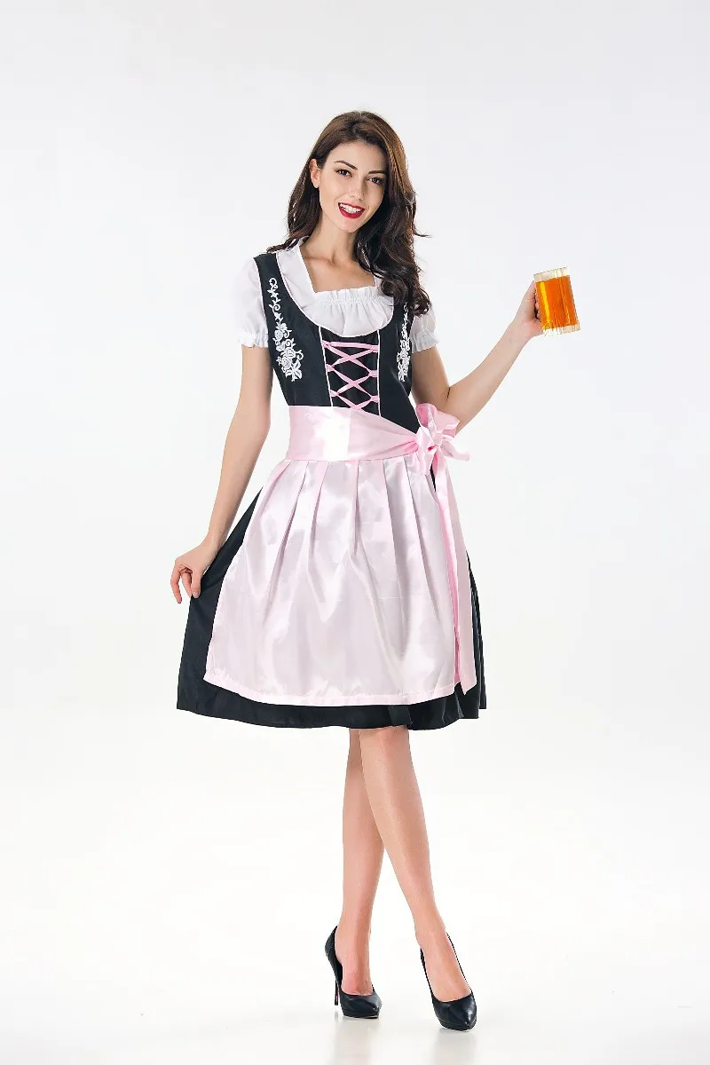 Для взрослых женщин Octoberfest Октоберфест маскарадное платье Bavaria Beer Girl Heidi Maid Dirndl наряд