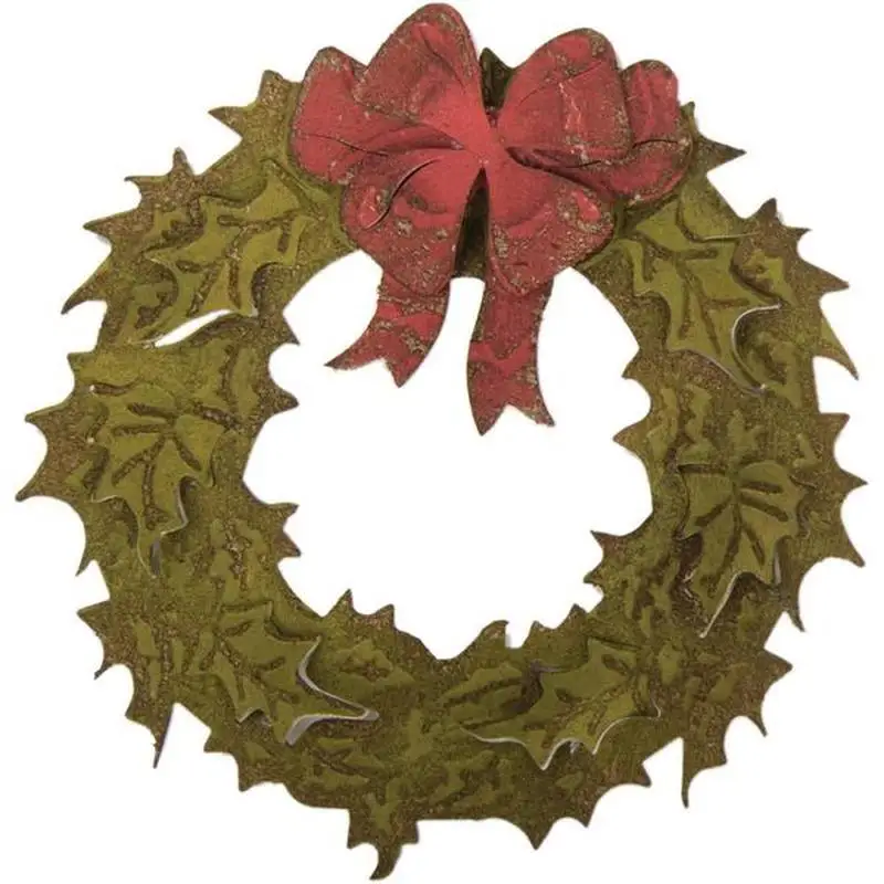 

2019 3D New Arrival Metal Cutting Dies and Scrapbooking For Paper Making Layered Holiday Wreath Embossing Frame Card Craft Die