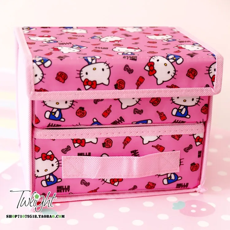 Мультфильм Даффи Stellalou рисунок «Hello Kitty» с рисунками из мультфильма «My Melody Cinnamoroll Собака персонажи Little Twin Stars милые косметички складной ящик для хранения сумка