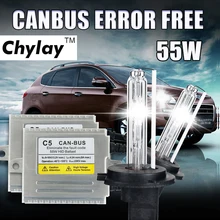 55W Canbus HID xenon kit H1 H3 H4 H7 H11 9005 9006 D2S car headlight slim ballast xenon bulb 4300K 6000K 8000K xenon H7