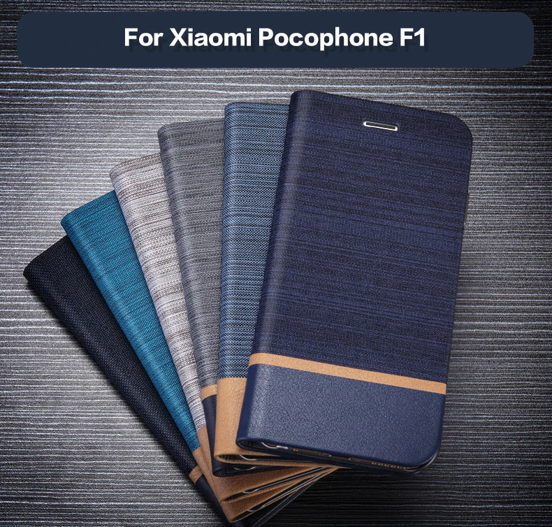 Чехол-книжка из искусственной кожи для Xiaomi Pocophone F1 чехол-книжка в деловом стиле