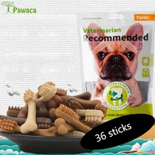 36 шт., Органическая Зубная щетка для собачьего корма, дезодорант, для чистки зубов, длительное лечение, зубные жевательные палочки, освежитель для ухода за полостью рта, закуски
