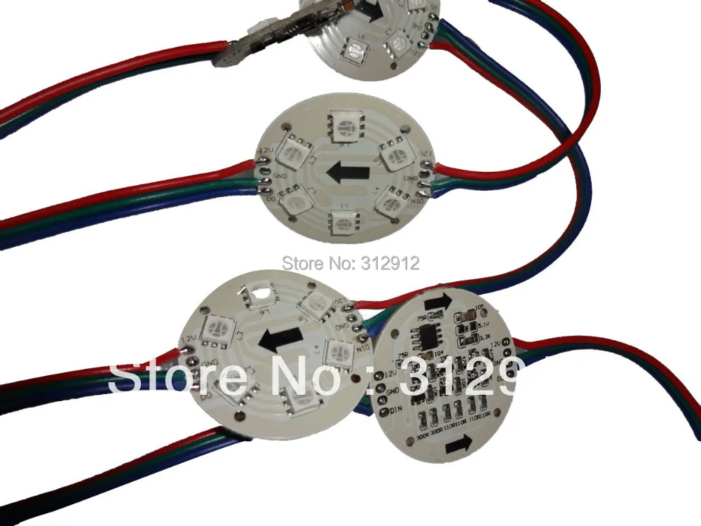 

20pcs 38mm diameter WS2811 pixel module,non-waterproo;1.44W;DC12V input