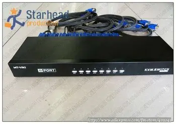 

8 Port USB 2.0 KVM SWITCH, Multi-PCs VGA Switch Controller, 19' Rack mountable with Cables