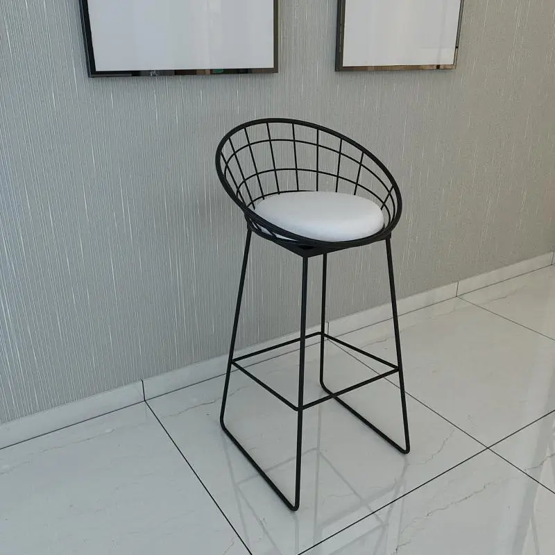 Утюг барный стул современный минималистский дом творческой фотосъемки золотой обеденный стул Nordic высокий стул барное кресло для отдыха - Цвет: 75cm  Style 17