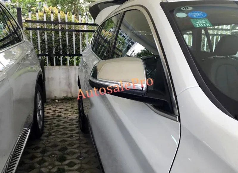 Для BMW X1 F48 2016 2017 ABS хром яркий/матовый боковое зеркало заднего вида накладка 2