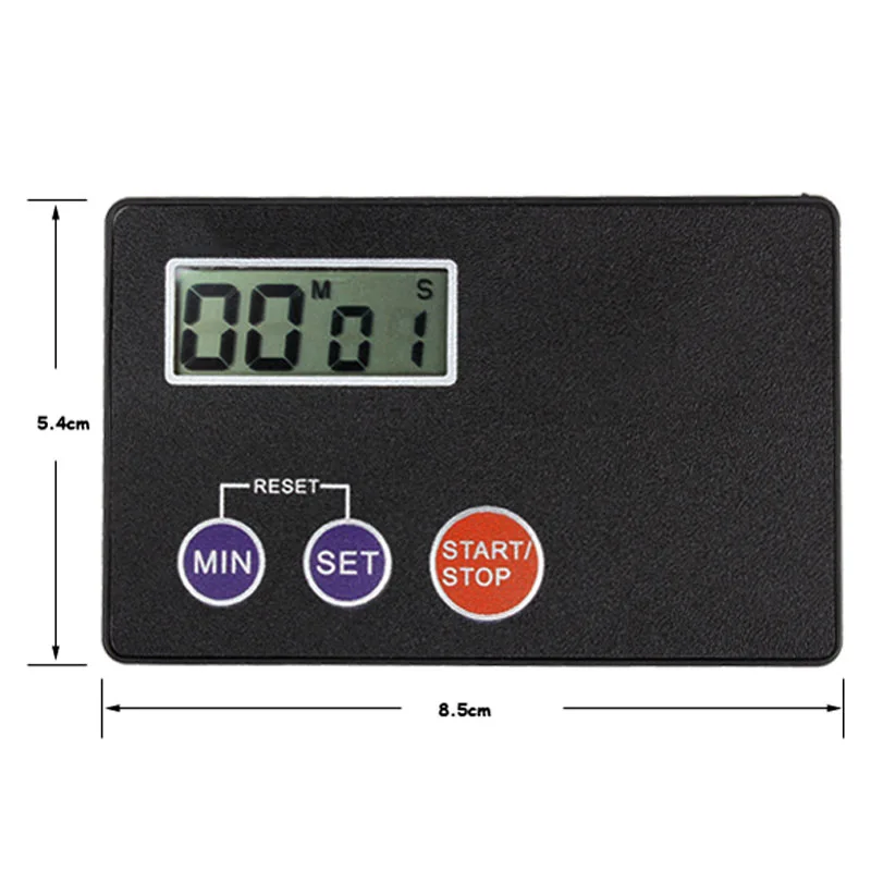 

HOT Pocket Timer Kitchen Study Rest Small Magnet Black Timer Accessories Tool NDS66