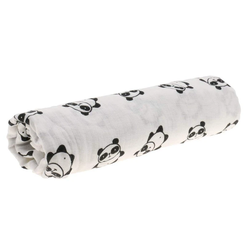 

Cotton Lange New born Swaddle Blanket Sleeping bag 110 cm x 110 cm - Panda